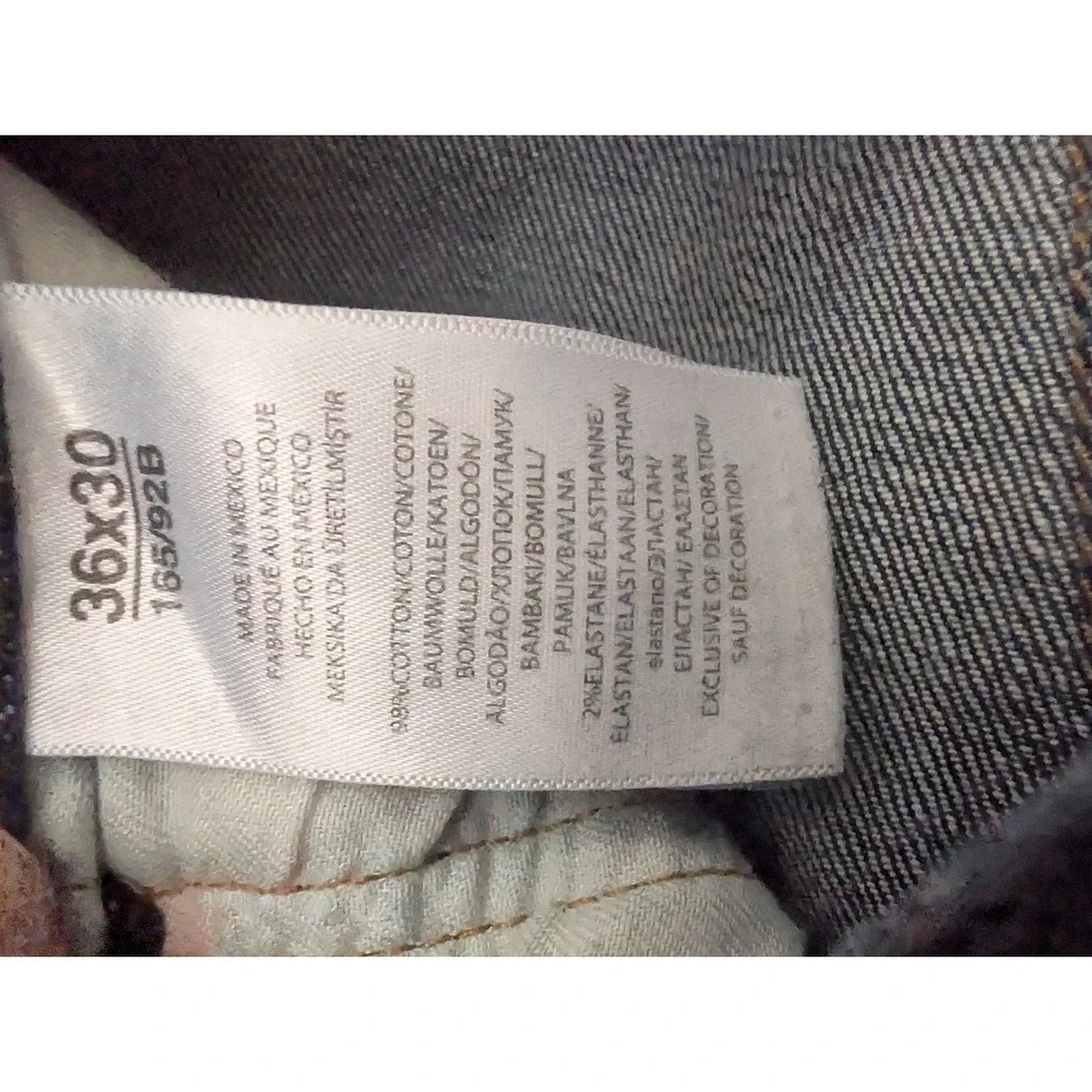 Polo Ralph Lauren Jeans Mens 36x30 The Classic Fit Stretch Blue Denim‎ Whiskered